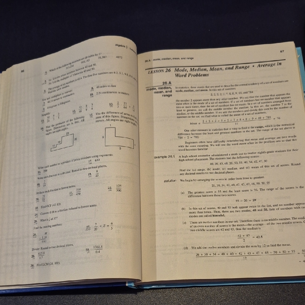Algebra 1/2 Textbook - Blue - Picture 4 of 4